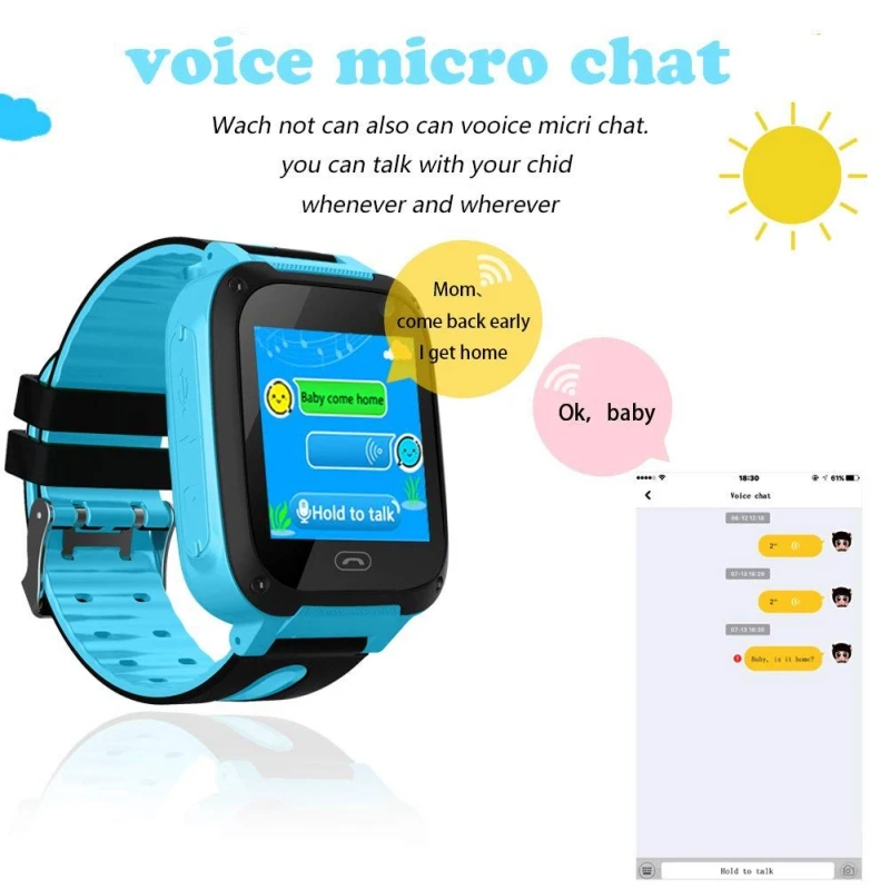 2019 Smart Ur Mikro-SIM-Kort Opkald Tracker Barn Kamera Anti-tabte Position Alarm Smart Ur til Børn