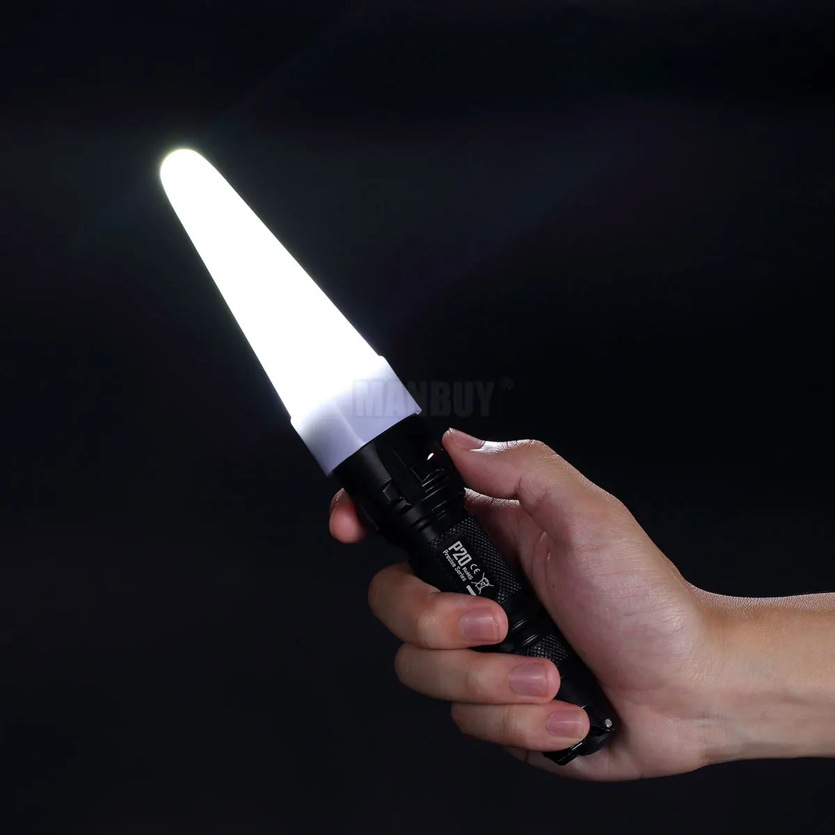 Topsale NITECORE NDF32mm Translucent Hvid Diffuser Kegle Traffic Wand Tip Lanterna Lampe Lommelygte Tilbehør MH20GT P20UV R25