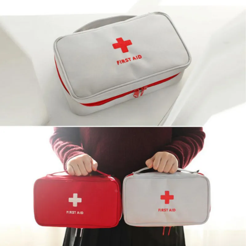 Travel Bag First Aid Kit Pakning Terninger Tom Vandtæt Sikkerhed Organizer Portable Medicinske Pille Pose Pose Udendørs Rejseetui