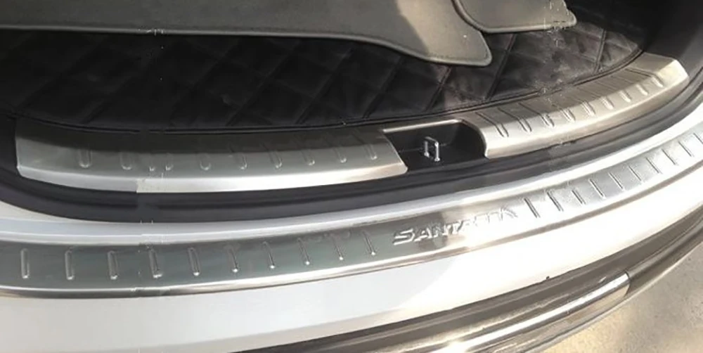 Høj Kvalitet Rustfrit Stål Bageste Kofanger For Hyundai Santa Fe IX45 2013 Bilens Bagagerum Pedal Beskyttende Dække AITWATT