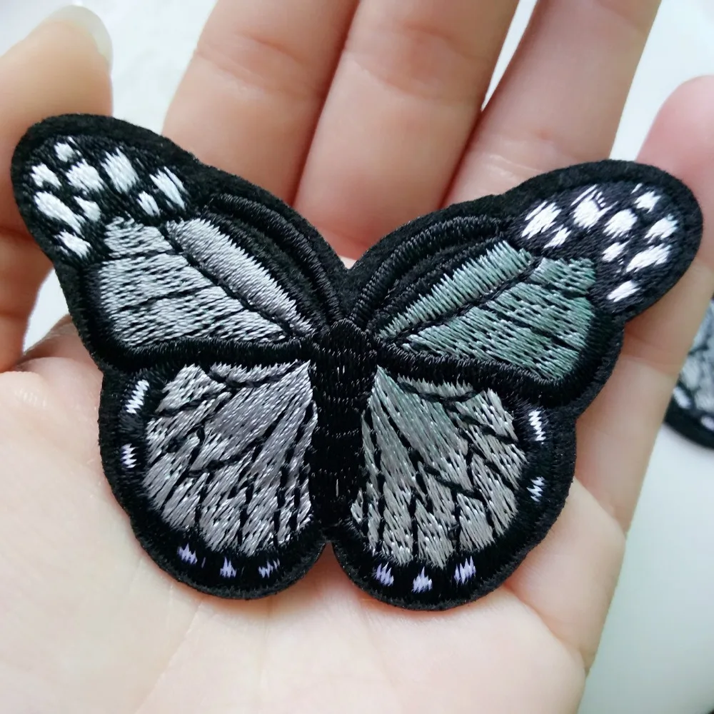 Sæt 120PCS Farverige Blandede Butterfly Patches Jern På Eller Sy Stof Klistermærke Til Tøj, Broderede Pynt DIY Til Tøj