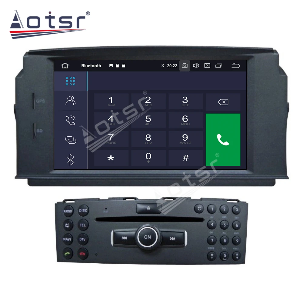 Til Mercedes Benz C-Klasse C180/C200/C230 W204 Android Radio Car Multimedia Bil GPS Navigation PX6 4GB 64GB Auto Stereo Head Unit