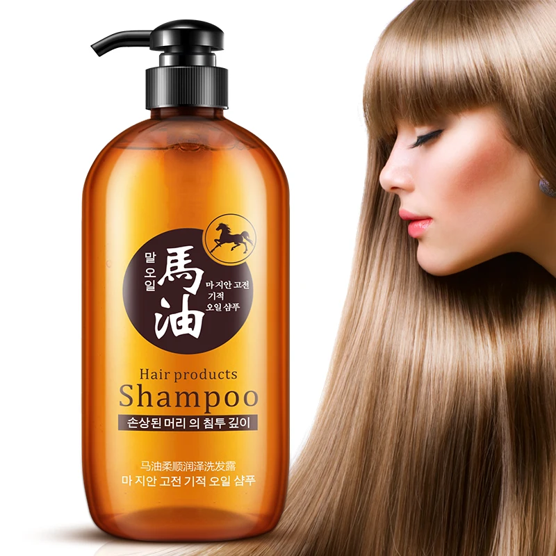 300ml Professionel hårpleje Produkt Hest Olie Uden Silikone Olie Kontrol Nære Anti-hårtab Shampoo Forbedre Krus