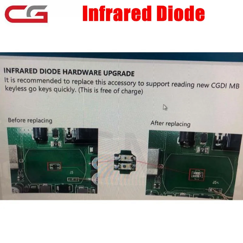 Original CGDI MB CGMB CG MB Infrarød Diode-Chip Til Mercedes Benz Hardware Opgradering til at Erstatte Infrarød Diode