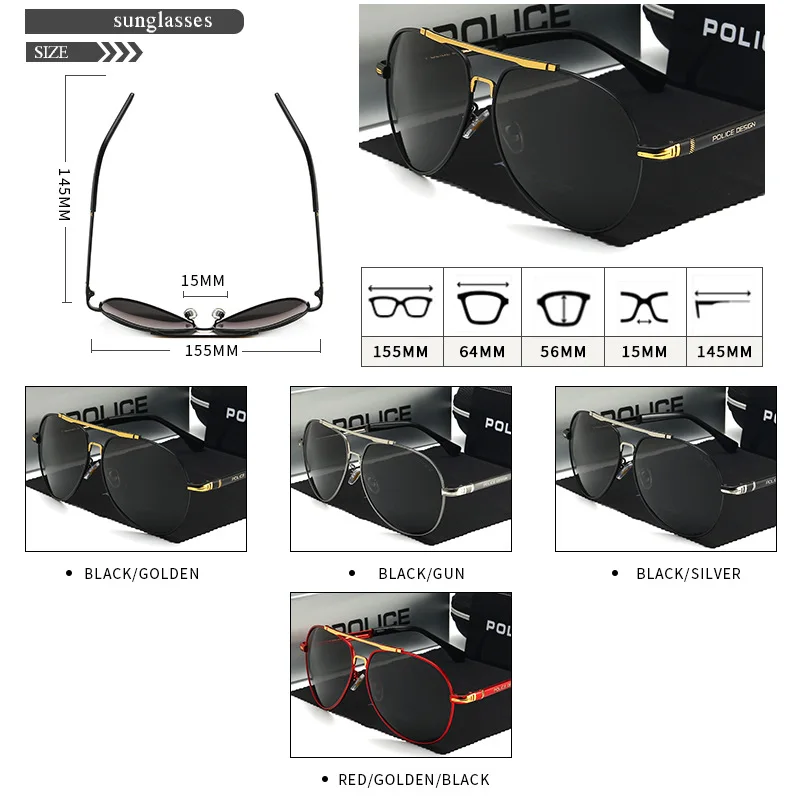 Mode Polariserede Solbriller Mænd Brand Designer Fiskeri Kørsel Pilot solbriller Mandlige Oculos de sol 758