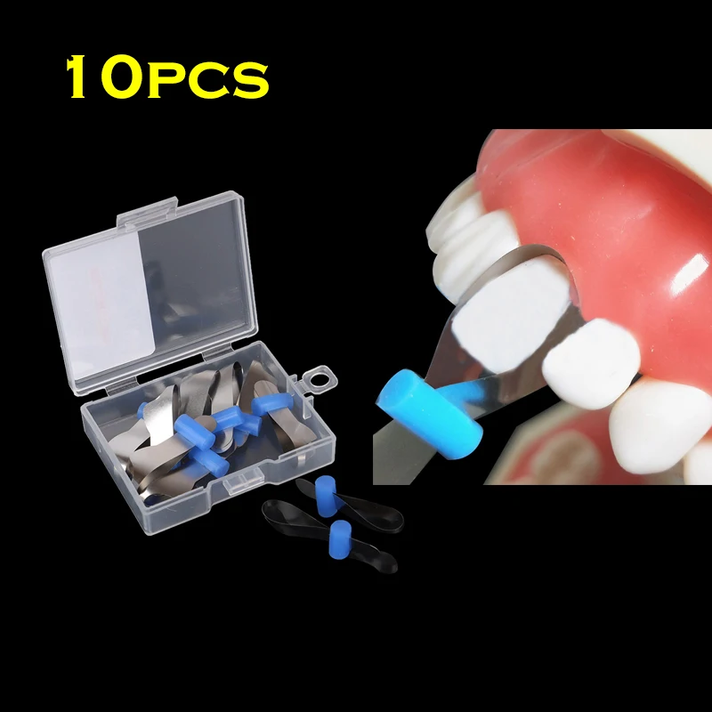 10stk Dental Twin Anterior Matricer Ortodontisk Sectional Design Metal, Polyester Tandlæge Matrix Materiale