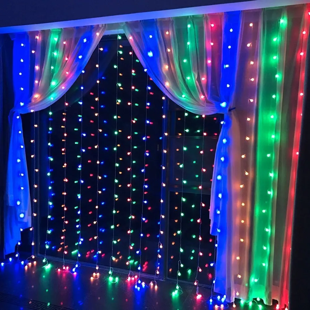 3x3/6x3M LED Vindue Gardin String Lys Jul Icicle Garland Lys til et Bryllup Part, Hjem, Have lejlighed vægdekorationer