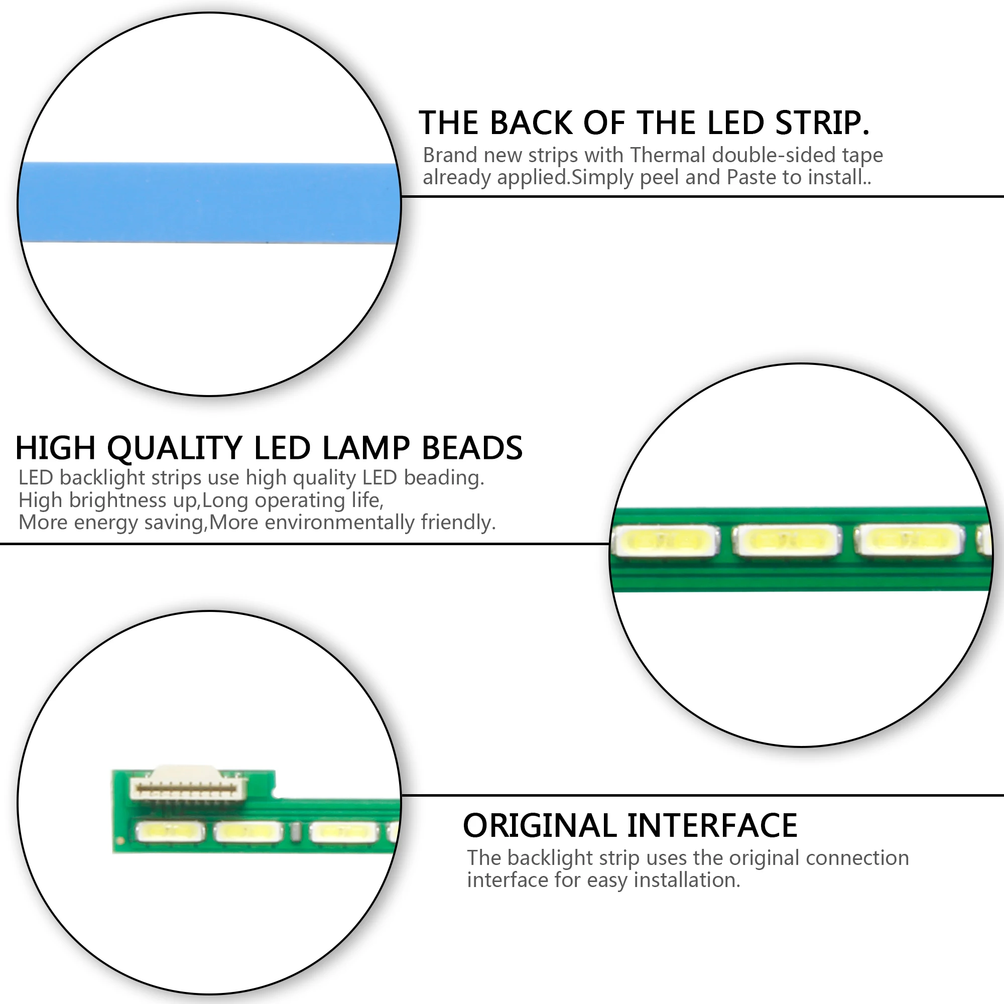 Bagbelyst LED-strip Til LG LG 55