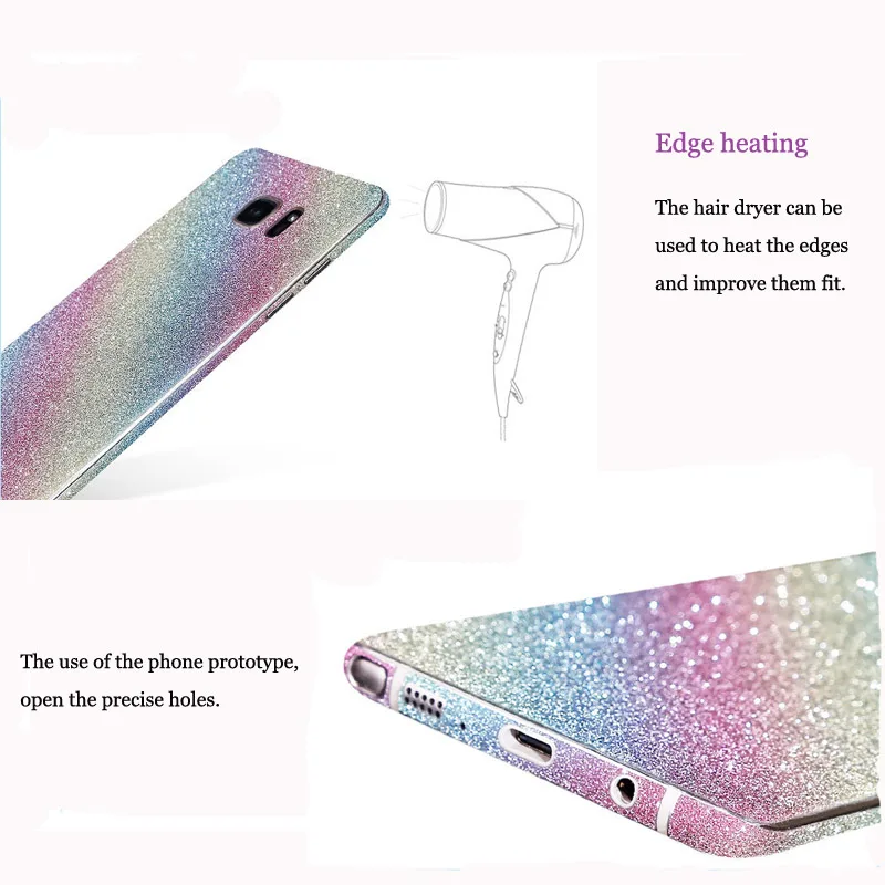 Til iPhone 7Plus 7G Luksus Full Body Glamourøse Skinnende Bling Diamond Glitrende Gnistre Med Krystal Rhinestone Screen Protector