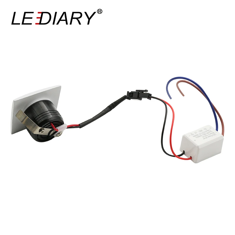 LEDIARY LED Mini COB Downlights Aluminium 100-240V 3W 270lm Kabinet Lampe Forsænket Loft Spot Lampe Rund Firkant 38mm Skære Hul
