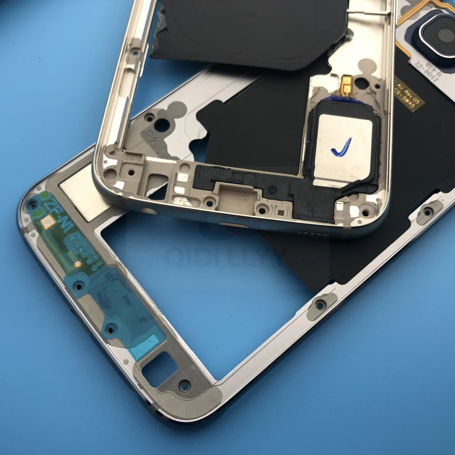 S6 Fuld Boliger Tilfælde bagcoveret + Foran Skærmen Glas Linse + Midterste Ramme til Samsung Galaxy S6 G920 G920F G9200 Komplet Dele