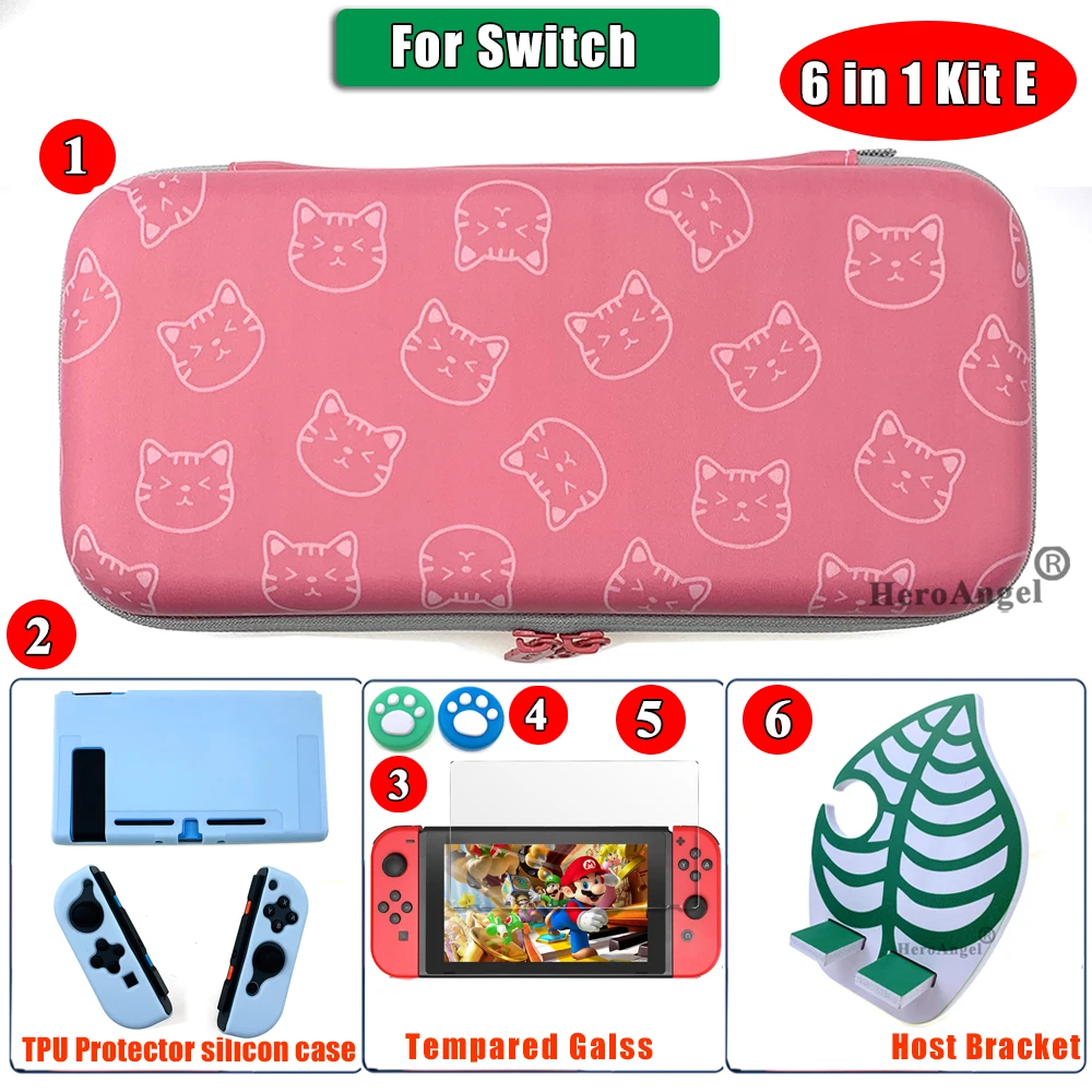 Pink Taske til Nintend Skifte Rejse Taske NS Tilbehør Bærbare Opbevaring Game Card Case Til Nintendo Skifte Tilbehør