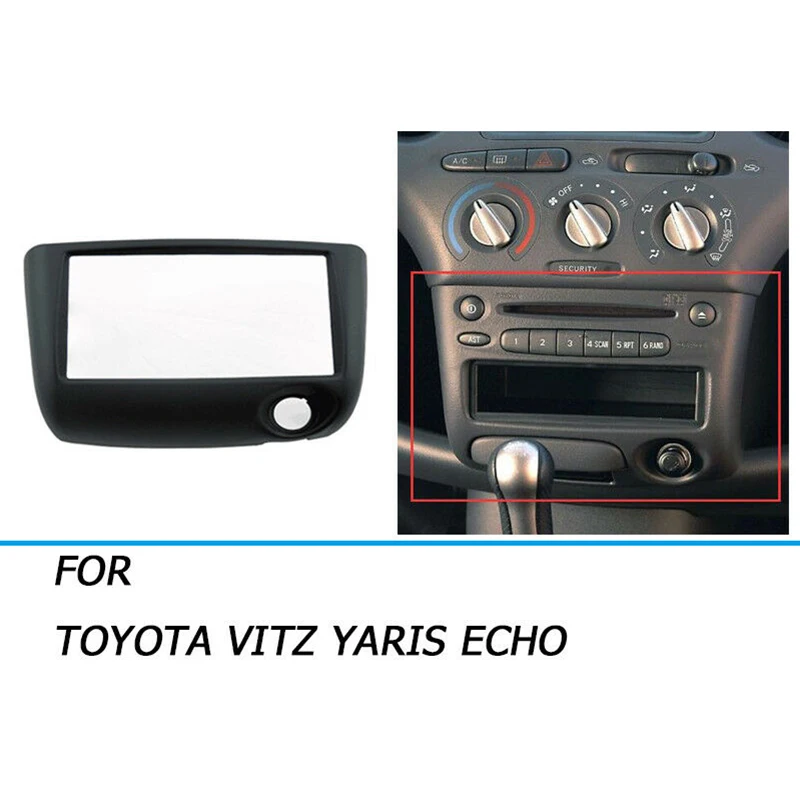 Bil Stereo Radio Fascia Panel Trim-Kit 2 Din Ramme Dvd Navigation-Audio Panel for Toyota Yaris Echo Vitz Platz 99-05