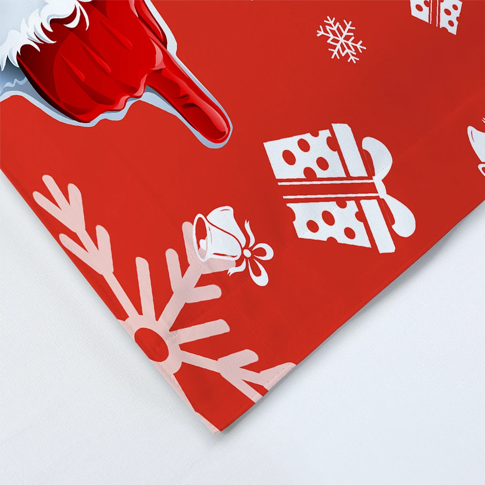 3D Christmas Santa Claus Sengetøj Sæt Sengelinned Blødt Komfortabelt Pudebetræk Bedclohes AU Double OS, Dronning Duvet Cover Sæt