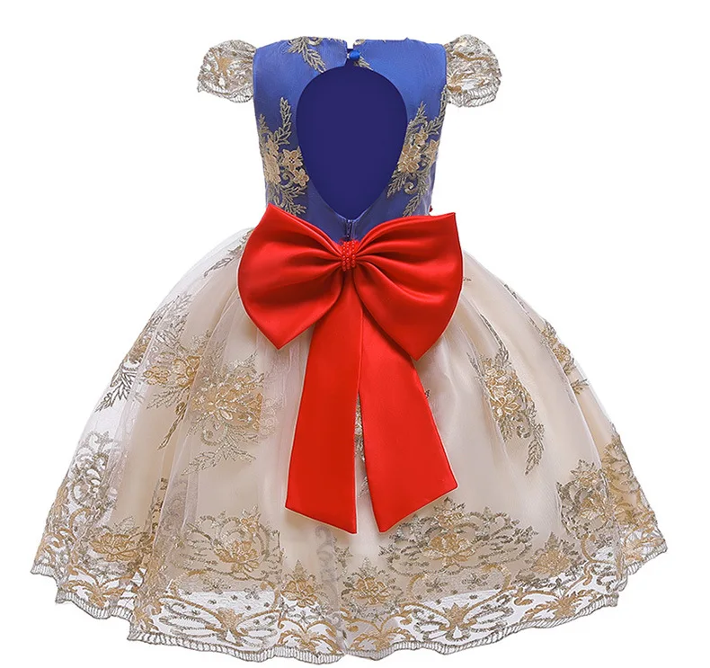 2021 Fashion Børn Kjole Bryllup Part Kjole Børn Kjoler For Piger Kostume Elegant Prinsesse Kjole Aften, Fest Kjoler