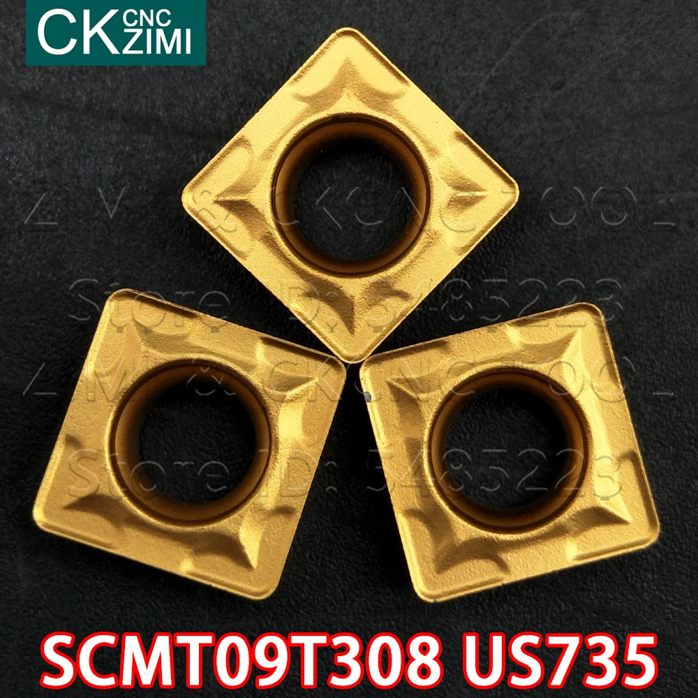 SCMT09T308 US735 SCMT32.52 US735 Hårdmetal Skær Udvendig Drejning Værktøjer CNC Metal drejebænk værktøjer af høj kvalitet SCMT 09T308 for stål