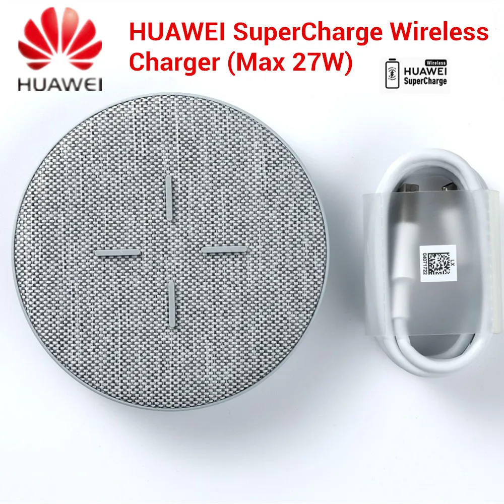 Original HUAWEI CP61 Trådløse Oplader 27W Antal Qi Trådløse Oplader Super Charge for Huawei P30 Pro Mate 20 RS Pro 11 iPhone