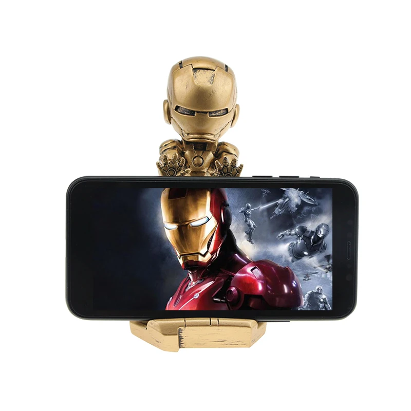 Mobiltelefon holder til iphone x samsung s10 huawei p30 xiaomi hulk, Captain America, iron Man Marvel Avenger Desktop Indehaver