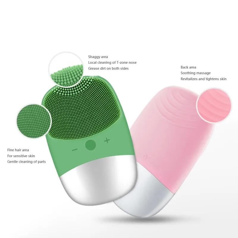 USB-Opladning, Silikone Ansigt Udrensning Børste Sonic Facial Renere Deep Pore Rengøring Ansigt Vask Produkt