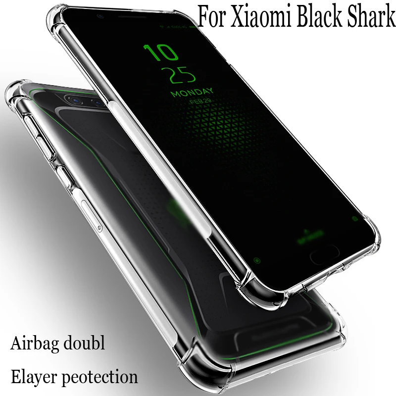 For Xiaomi Black Shark Air Pude Tilfælde, Klar Krystal Blød Silikone TPU Stødsikkert Fuld Beskyttelse Telefonen Dække BlackShark Tilfælde