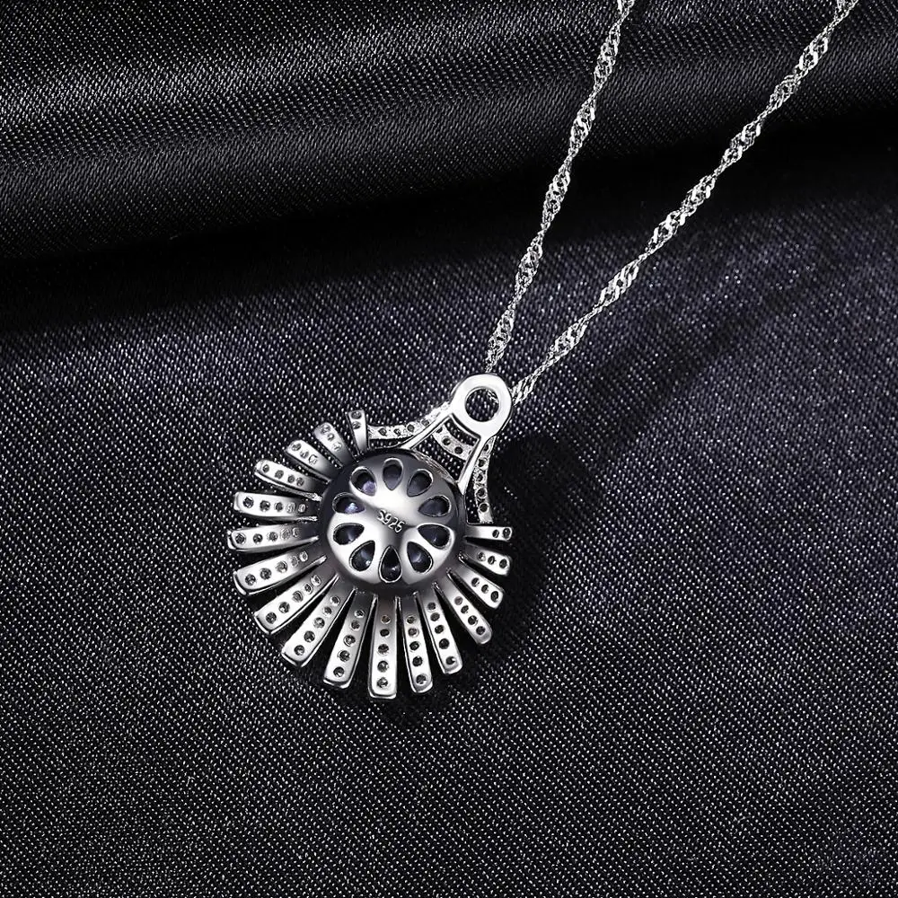 CZCITY Blomst Halskæde til Kvinder Naturlige Perler af Sterling 925 Sølv Fine Smykker Dating Julegaver FN-0268