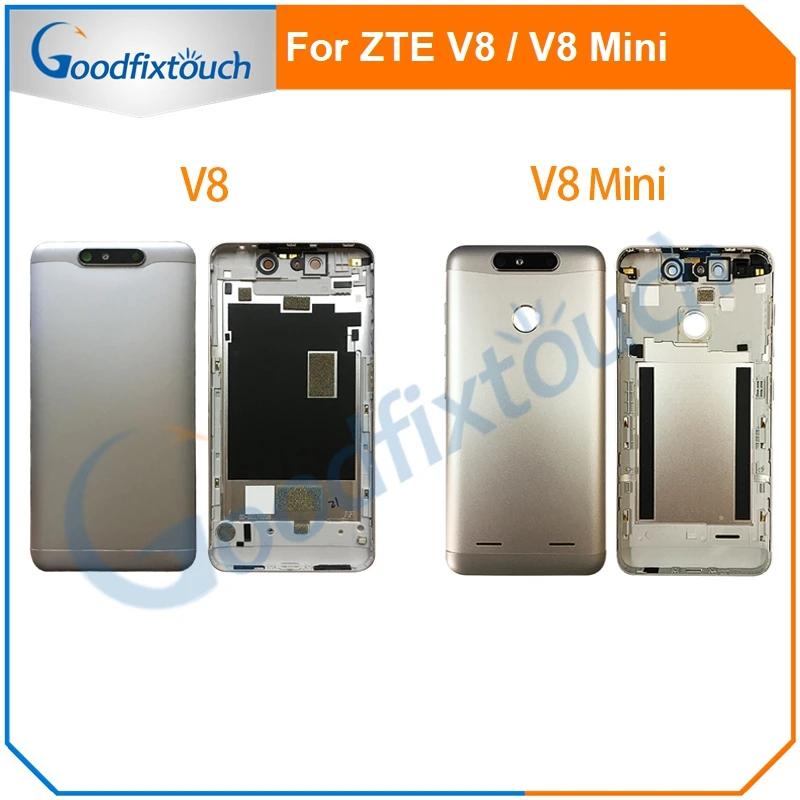 Tilbage Dække For ZTE Blade V8 / V8 Mini V0850 V0800 Batteri Cover Boliger Tilfældet med Kamera Linse Glas bagpanel Boliger Reparation Par