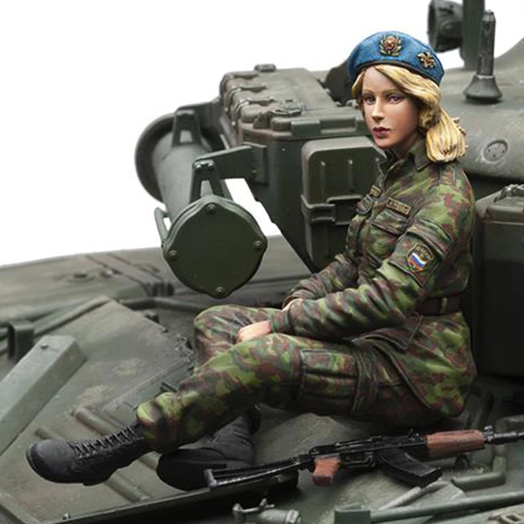 1/16 Harpiks Soldat Model russiske Kvinder Infanteri Uden Tank 454
