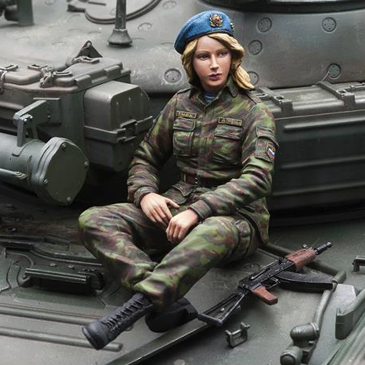 1/16 Harpiks Soldat Model russiske Kvinder Infanteri Uden Tank 454