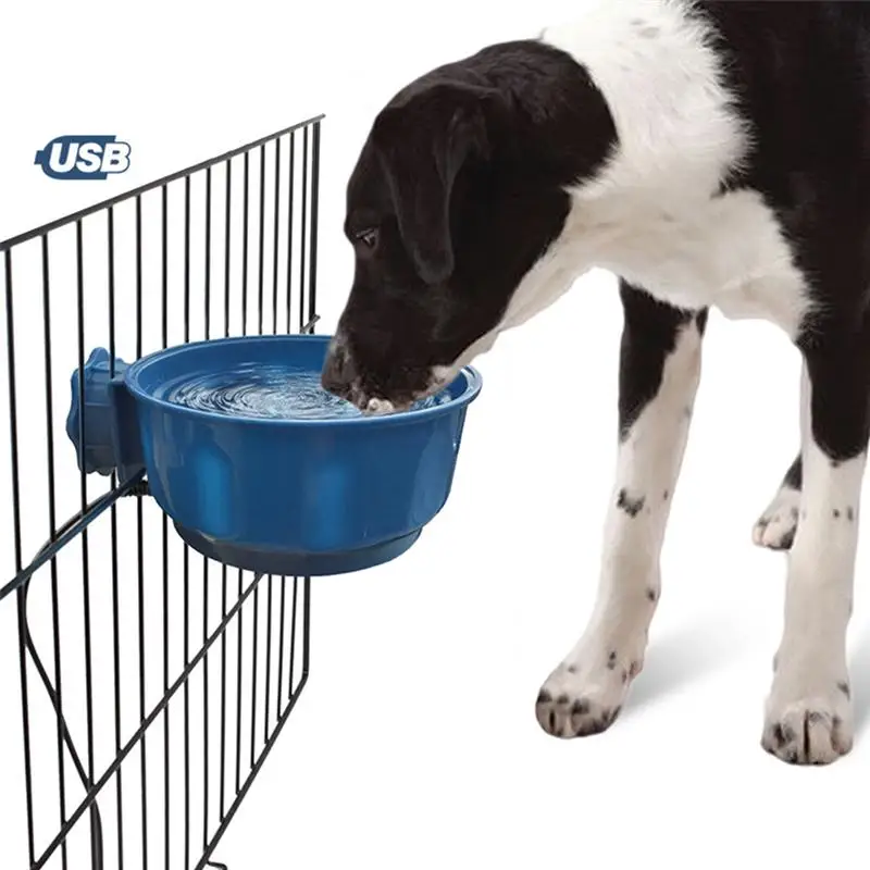 Kat Og Hund Fødevare Magasinet Kan Hænges op Med Konstant Temperatur Og Varme Bevarelse Varme Skål USB-Opvarmet Pet Foder Skåle