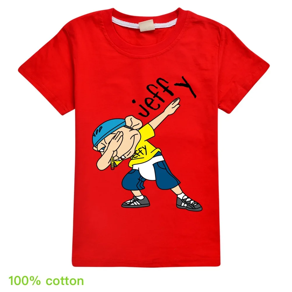 Børn Sommeren Jeffy Dejlige Korte Ærmer Europæiske Tøj Drenge T-Shirts Crtoon Print Kids Tøj Piger 4-14 År Baby