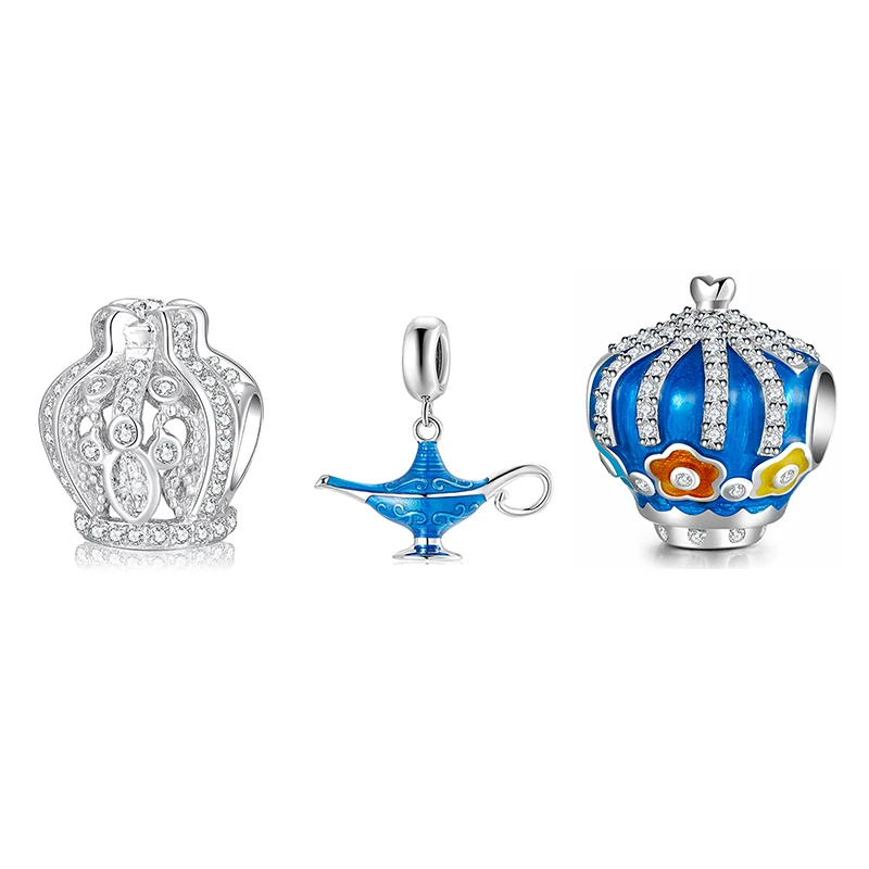 Drøm Tur 925 Sterling Sølv Magiske Aladdin ' s Lamp Vedhæng, Perler Passer Oprindelige Europæiske Charms Armbånd Smykker at Gøre