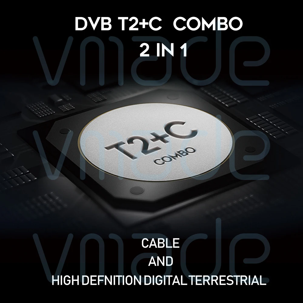 Nyeste HD-T2 TV-Tuner (DVB-T2+C digital tv modtager støtte WIFI DVB-T2, DVB-C set-top-boks H. 264 receptor