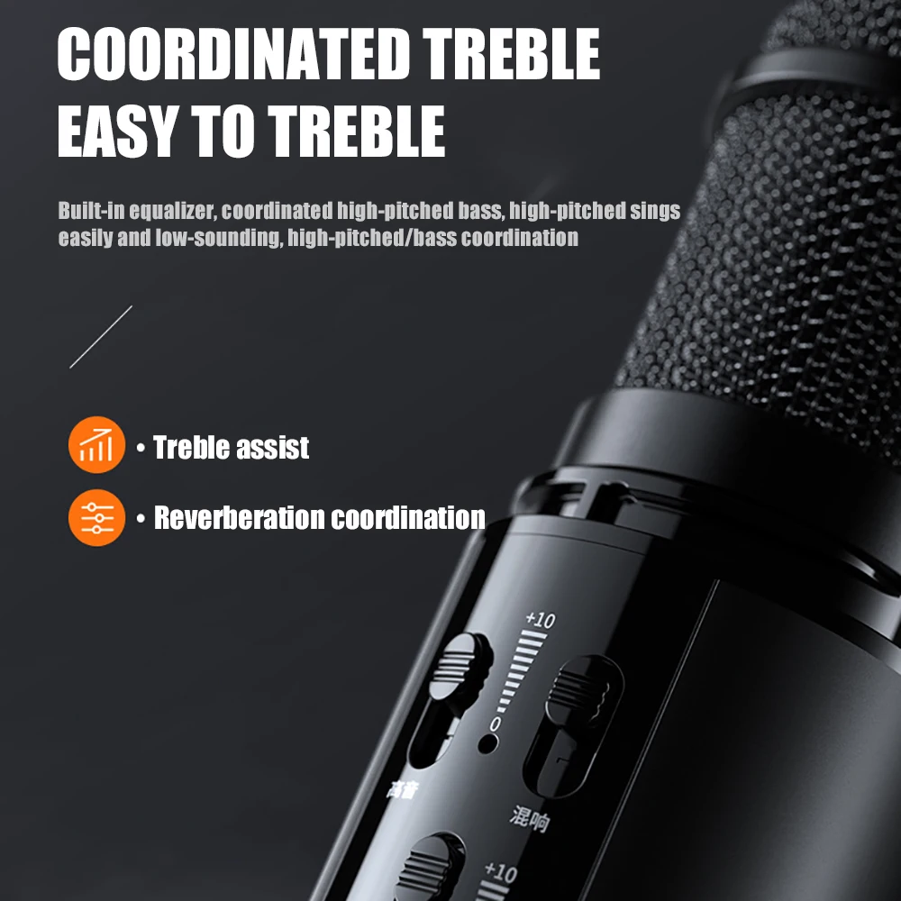 Bærbare mikrofon Højttaler Trådløse Bluetooth-Mikrofon Højttaler Karaoke Mikrofon Til Live Broadcast Vlog Håndholdte Dobbelt Højttaler