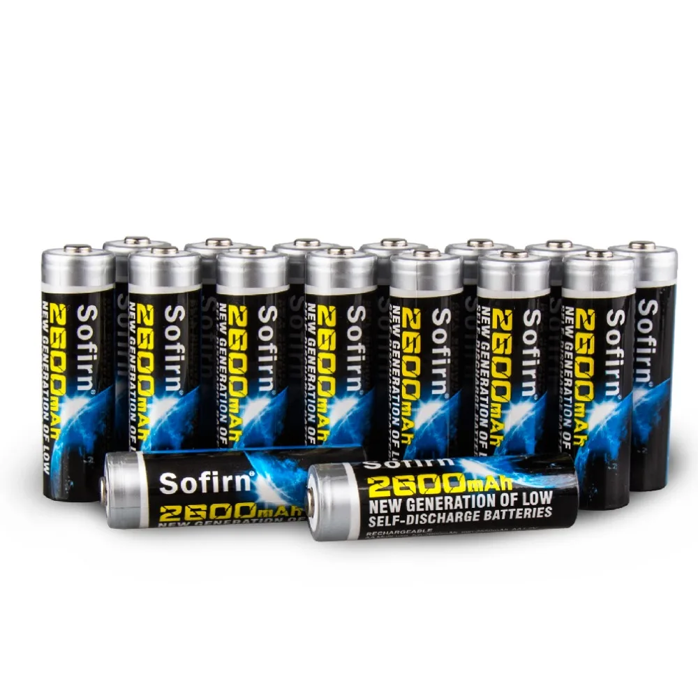 AA NiMh-2600mAh Genopladelige Batterier til LED lommelygte med Høj Kapacitet Pre-charged Batterier Med 1000 Cyklus 16 Stk Beskyttet
