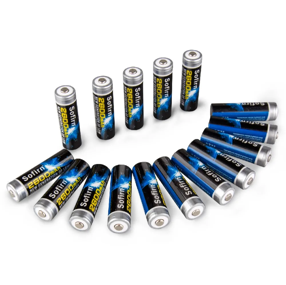 AA NiMh-2600mAh Genopladelige Batterier til LED lommelygte med Høj Kapacitet Pre-charged Batterier Med 1000 Cyklus 16 Stk Beskyttet
