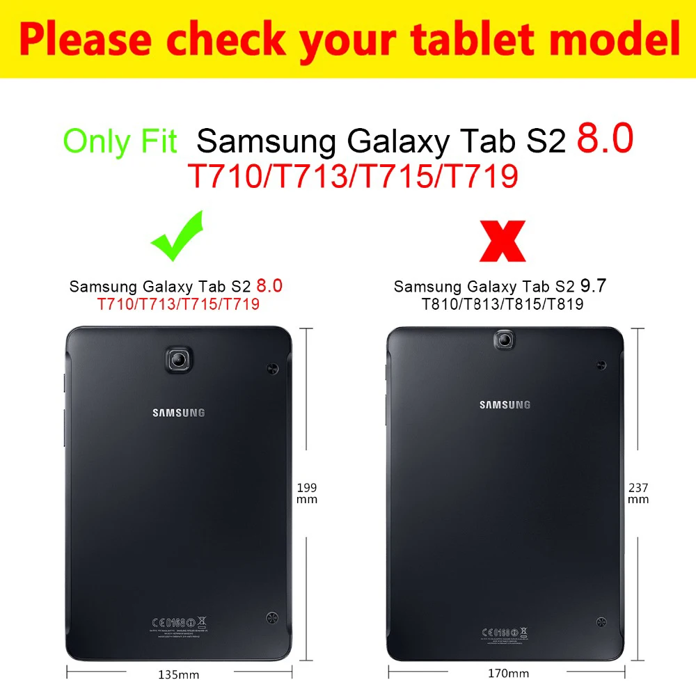Tunge Rustning Støtteben Hybrid taske til Samsung Galaxy Tab S2 8.0 tommer Dækning for Tab S2 8.0 SM-T710 T715 T713 Tilfælde +FilmPen