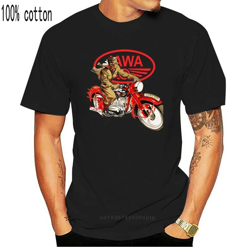 JAWA Motorrad T-Shirt pels fans von klassischen Jawa-Motorrdern naturlige