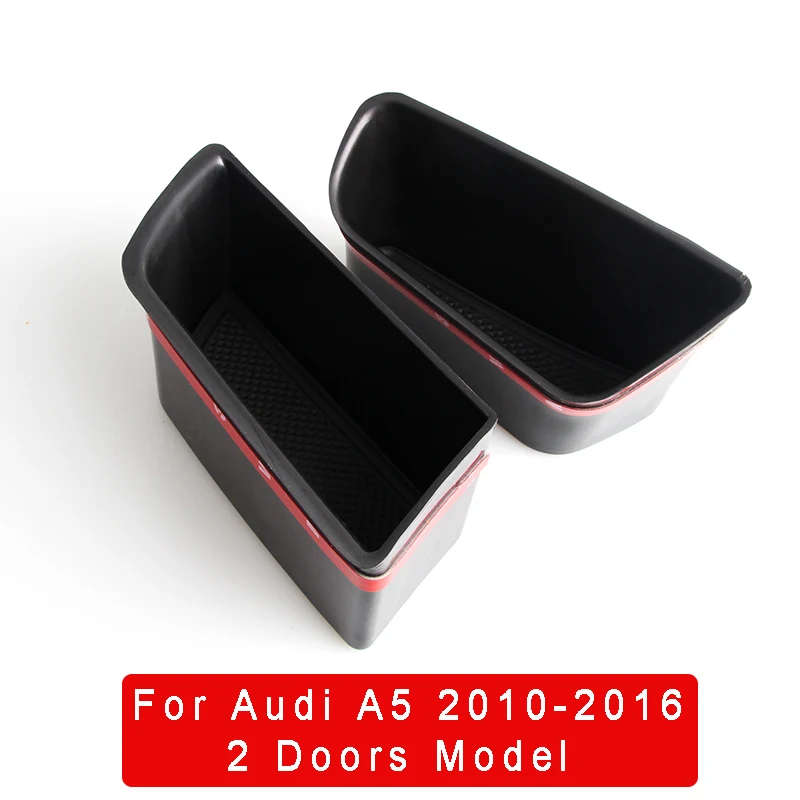 ABS Bilens dørhåndtag opbevaringsboks Til Audi A5 2010-2016 2 Døre Model Foran Døren Arrangør Container telefonholder Interiør