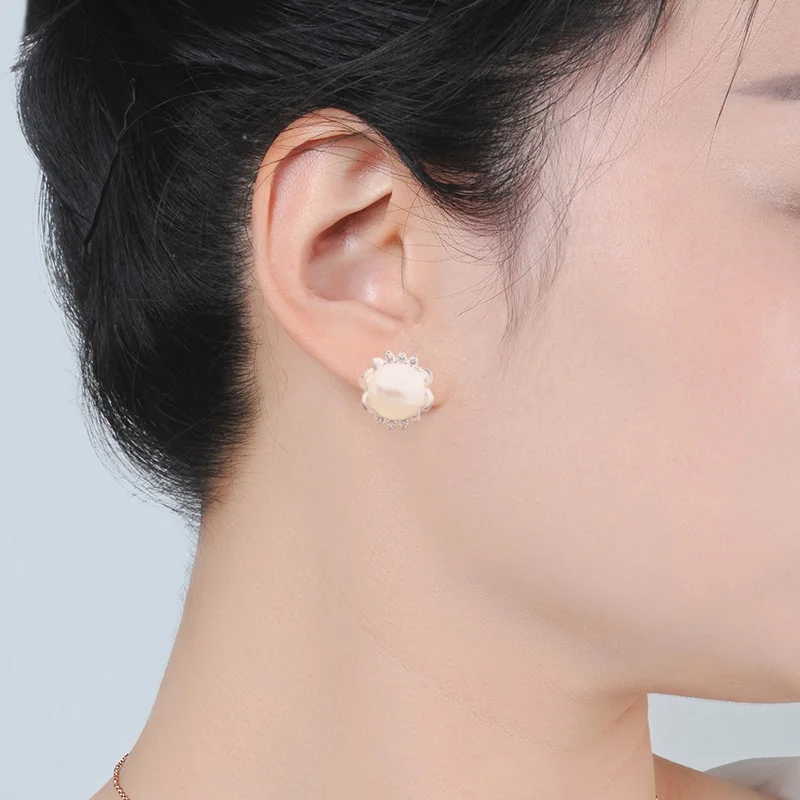 Mode Naturlige ferskvands black Pearl klip øreringe Smykker til Kvinder bryllupsgave