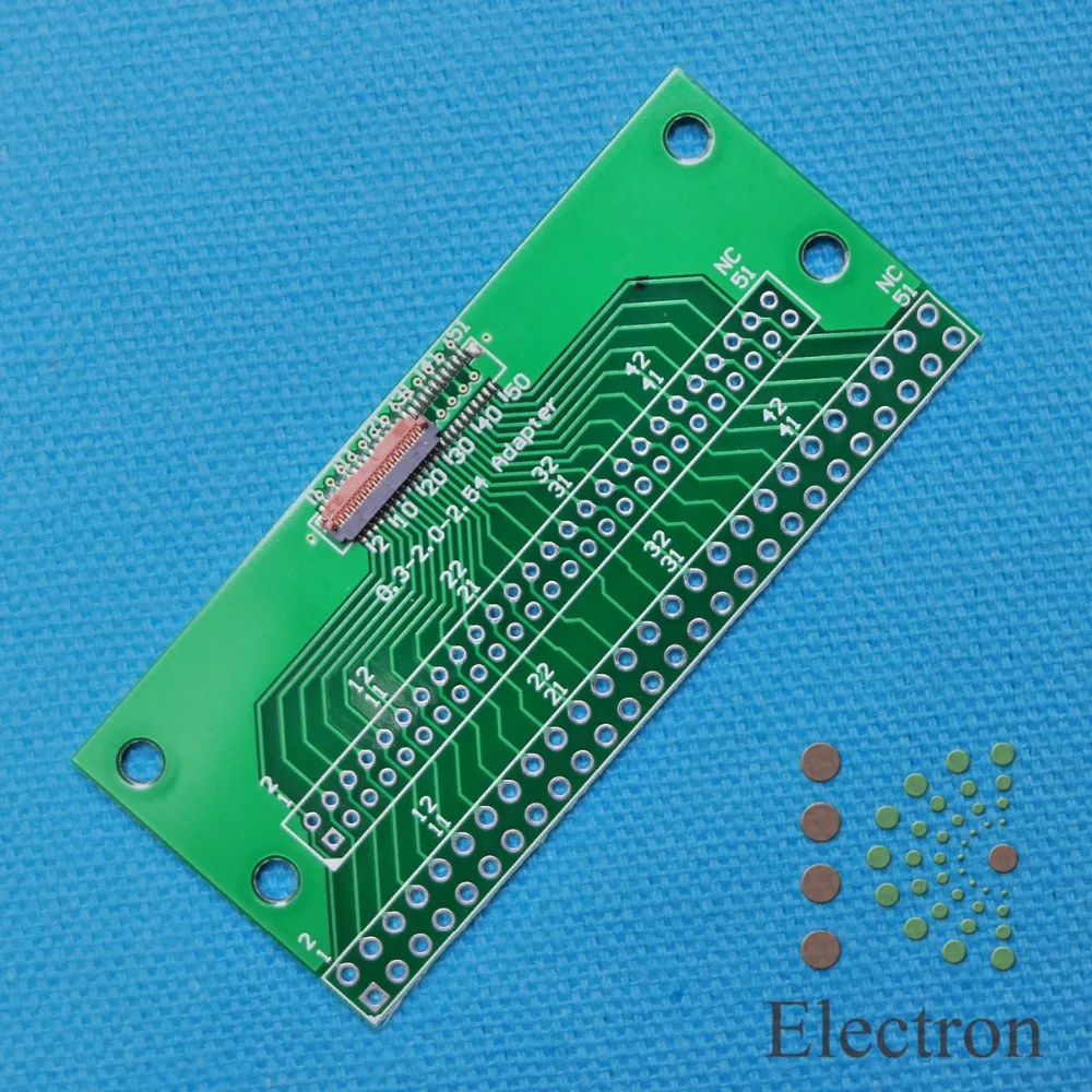 2stk/masse 25P/31P/39P/45P/51Pin Stik Adapter ZIF 0,3 mm Pitch til 2,0 mm 2,54 mm LVDs Stik til MIPI LCD-touch panel