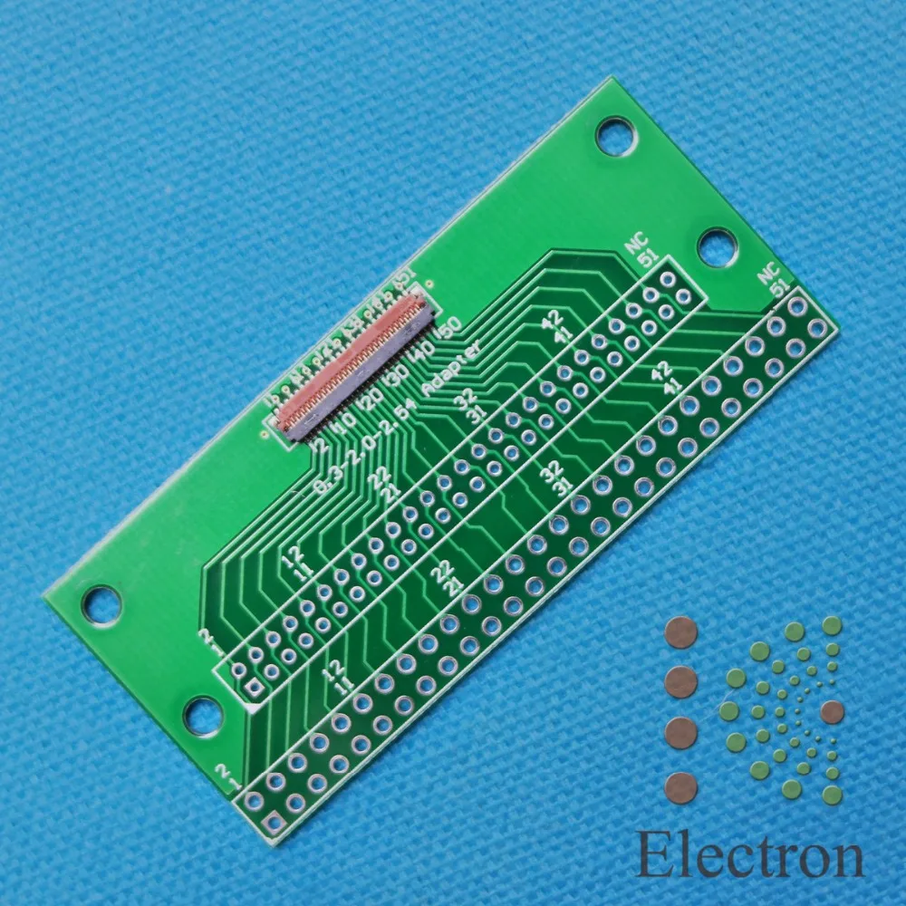 2stk/masse 25P/31P/39P/45P/51Pin Stik Adapter ZIF 0,3 mm Pitch til 2,0 mm 2,54 mm LVDs Stik til MIPI LCD-touch panel