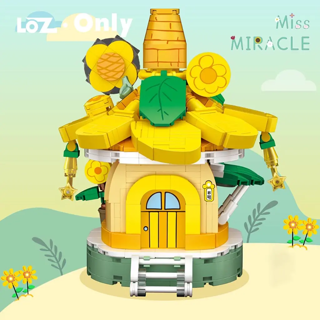 LOZ Mini-byggeklodser toy Champignon Værelses Lille Blomst Værelses Solsikke Værelse Små partikler samlet pædagogisk Glip Mirakel