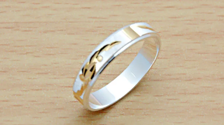 Mode Nye 925 Sterling Sølv Ring Mænds / Kvinders Sølv Ring Pattern Design Massivt Sølv Ring Charme Smykker Fødselsdag Gave