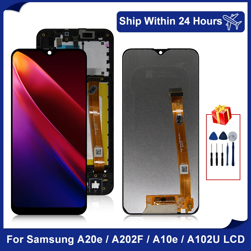 Original Samsung Galaxy Vise A20E LCD-A202F A202F/DS Touch Screen Digitizer Til Galaxy A10E LCD-A102F A102 Udskiftning