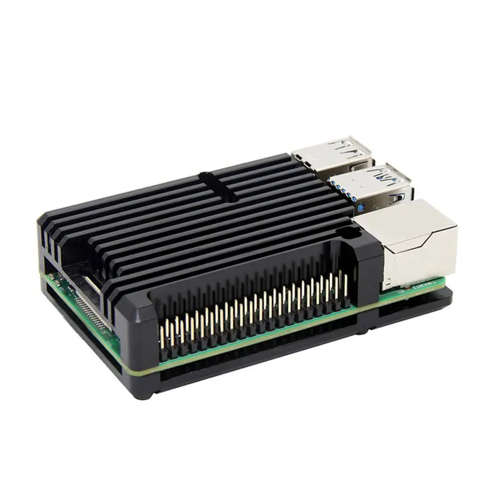 Metal case til Seneste Raspberry Pi 4 Model B LPDDR4 2G/4G Quad-core Cortex-A72 (ARM v8) 64-bit-1,5 Ghz Dual 4K-HDMI Output Power