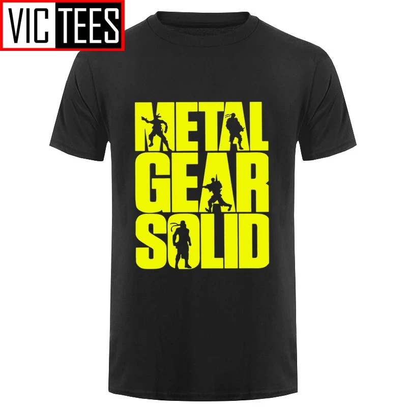 Mænd Mand, T-Shirts, Metal Gear Solid MGS Sjove kortærmede t-Shirts Runde Krave Tøj Ren Bomuld Street T-Shirts