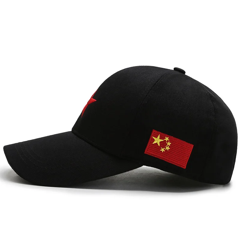 Kagenmo Kina Flag, Baseball cap Fem Stjernet Kinesiske Knogle Randen hat broderi unisex casquette mode afslappet billige
