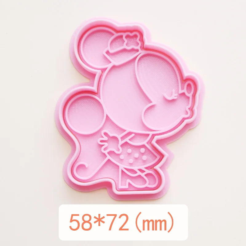 Disney Et Sæt af Mickey Mouse, Minnie Cookie Cutters Jul Cookie form 3D Bagning Tilbehør Bageri Værktøjer, Køkken Forsyninger