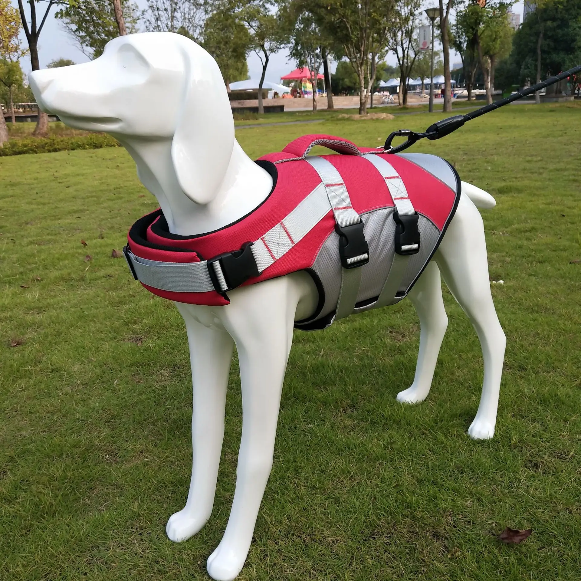 QQQPET Pet Veste Stor Hund redningsvest Tøj Labrador Golden Retriever Hund, Surfe, Svømme Vest Float Kostume Sikkerhed S-XL