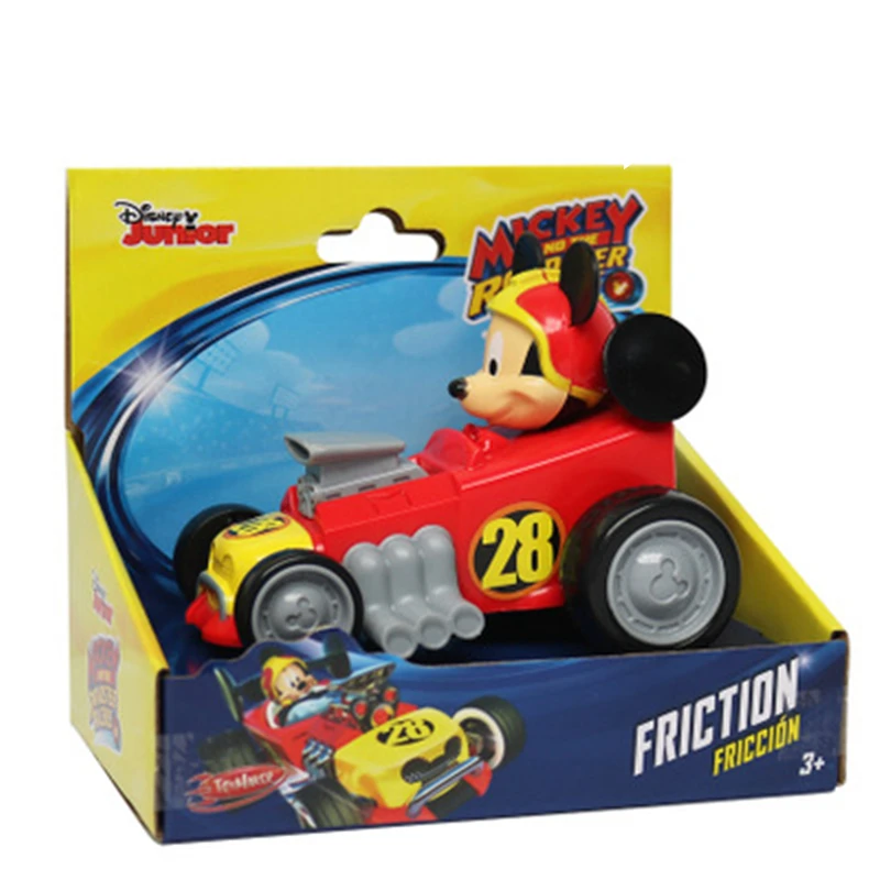 Ægte Disney toy sæt toy bil die-casting Mickey, Minnie rolling action karakter animation model børns legetøj fødselsdag gave